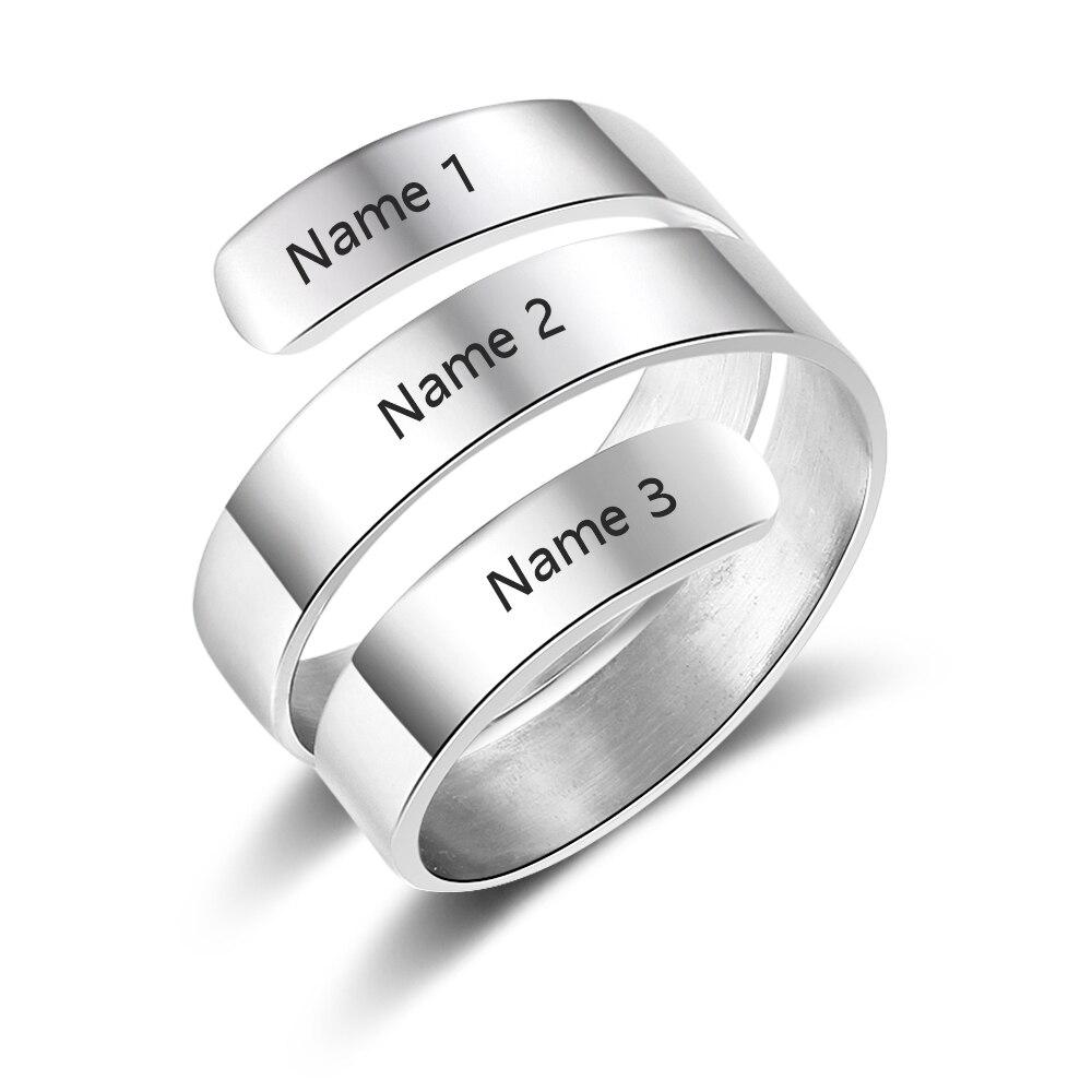 Three Names Adjustable Ring